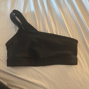 Alo Yoga Black One-Shoulder Sports Bra